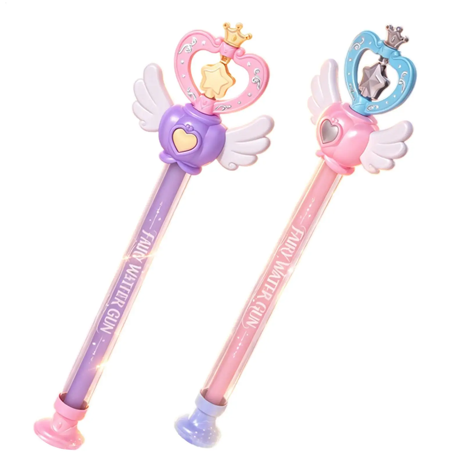 Water Toys for Kids Pull-out Long Distance Battle Entertainment Fairy Wand Design Water Spraying Bath Toy for Boy Girl Summer