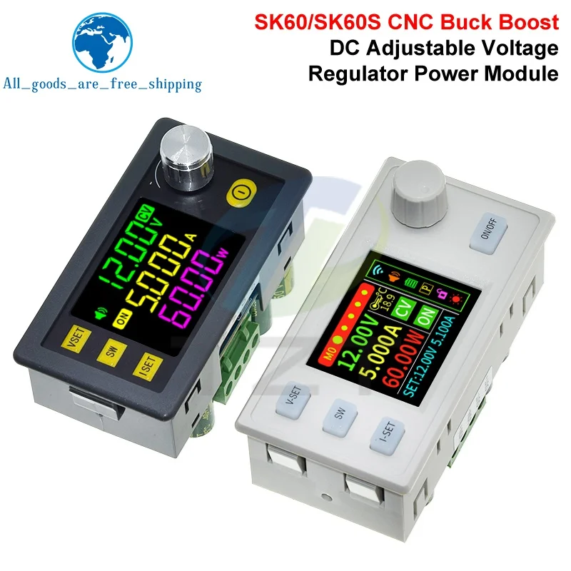 SK60 SK60S تيار مستمر 6-36 فولت 60 واط 5A باك دفعة محول التصنيع باستخدام الحاسب الآلي قابل للتعديل وحدة امدادات الطاقة الجهد المستمر الحالي وحدة الشحن الشمسي