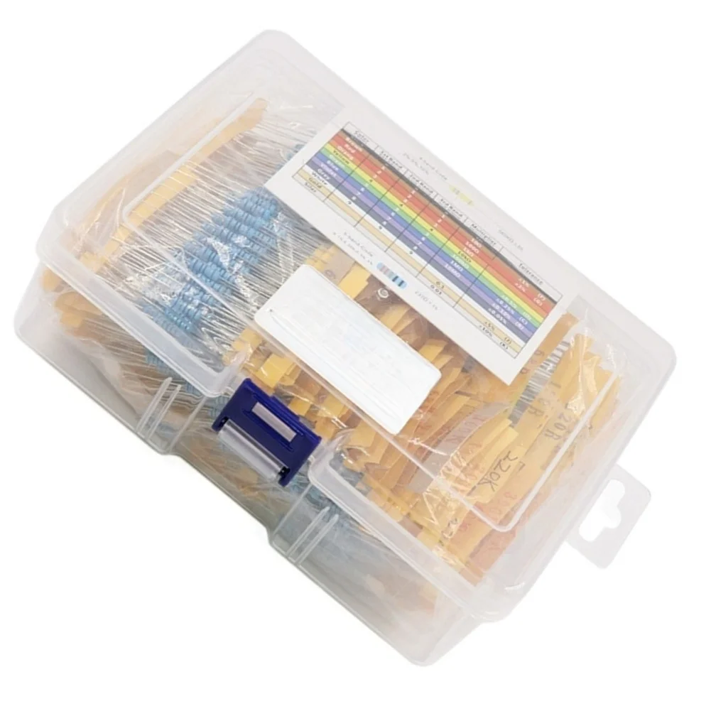 Power Cord Metal Film Resistors Kit Electronic Component Assortment Metal Film Resistors Kit Plus Minus 1 Percent Tolerance