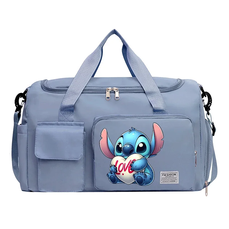 Lilo &Stitch Disney Women Travel Bag Kawaii Cartoon Men Waterproof Gym Sport Bag Fitness Handbag for Men Storage Bag Shoulderbag