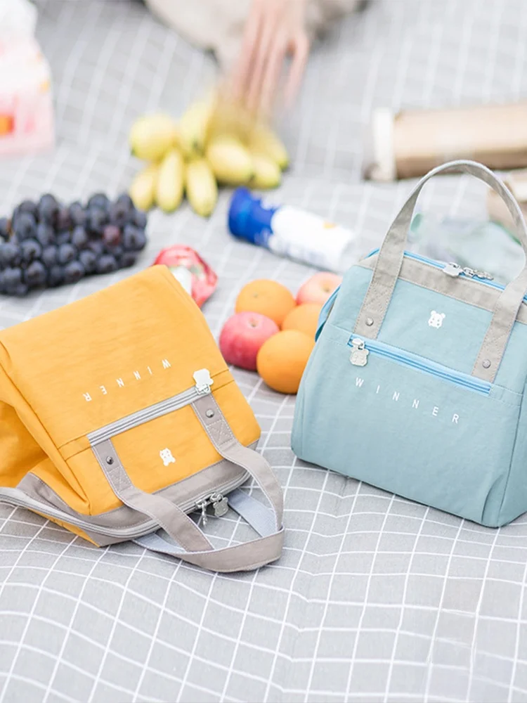 

Thiened Aluminum Foil Bento Box Bag Portable Lunch Bag Insulated Food Storage Bag Nordic Sle Universal Storage Bag for Ev...