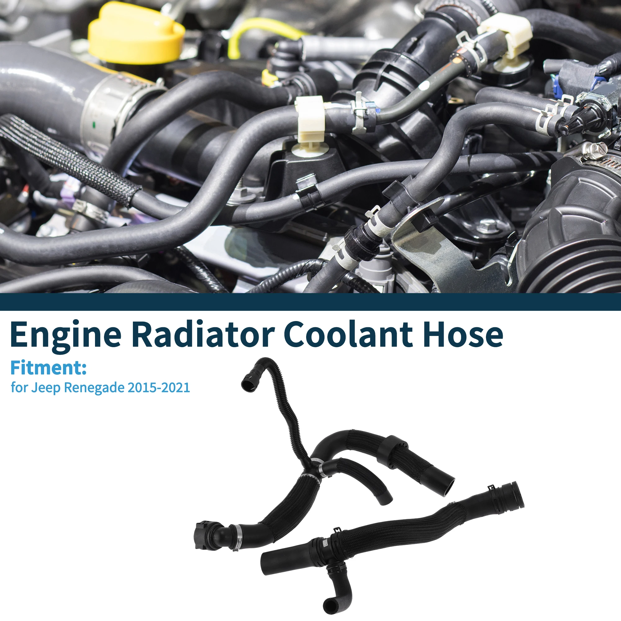 

UXCELL No.68246567AA Водяные трубы Шланг охлаждающей жидкости радиатора двигателя для Jeep Renegade 15-21