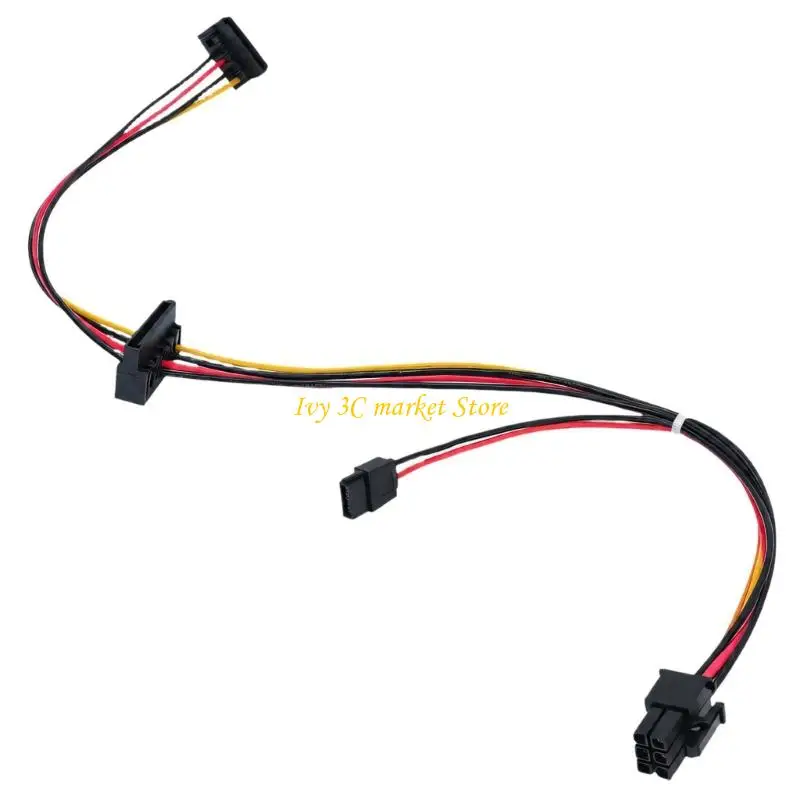 D7YC Internal Disk Drive Power Cable with 6-Pin Input, PVC-Covered Conductors, and Direct Installation Without Rewiring