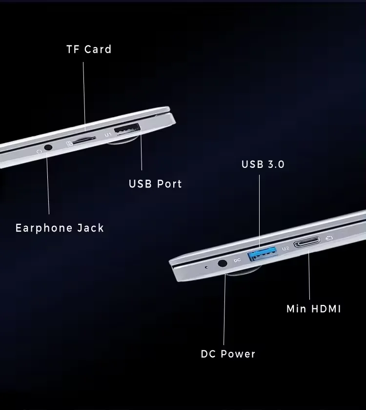 Factory Direct Laptop 128 256 512GB 1TB SSD 14inch N3350 DDR3 New Business Students Laptop Notebook