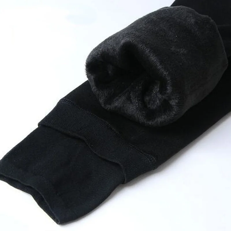 

Warm Women‘s Plus Velvet Winter Leggings Ankle-Length Keep Warm Solid Pants High Waist Large Size Women Leggings