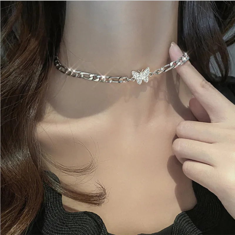 New Creative Simple Luxury Butterfly Pendant Necklaces For Women Korean Fashion Bride Weddings Jewelry Party Gifts