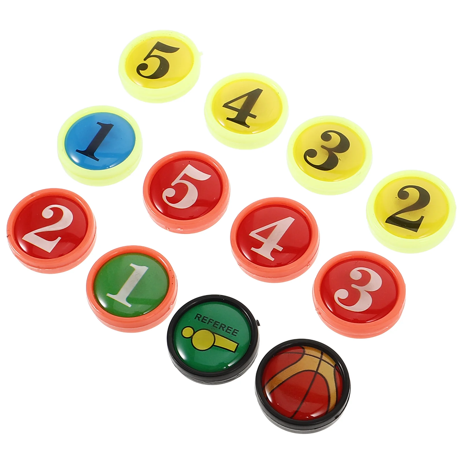 12 Pcs Sports Basketball Board Accessories Small Magnets Numbered Player Plastic Coaches Clipboard Coaching