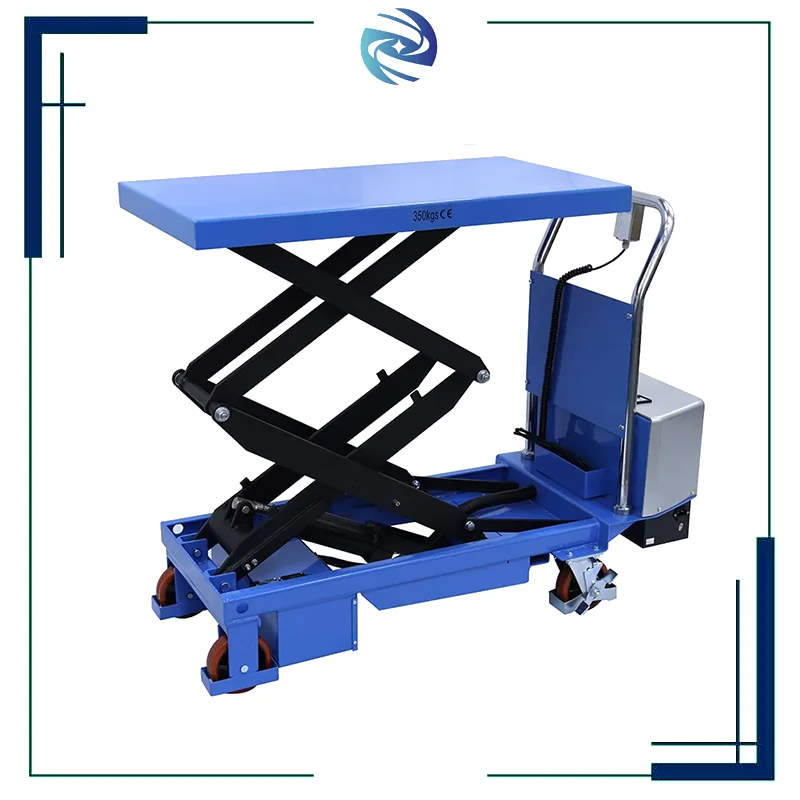 New Condition Compact Mobile Hydraulic Lift Table Electric Lifting For Home Use For Printing Shops
