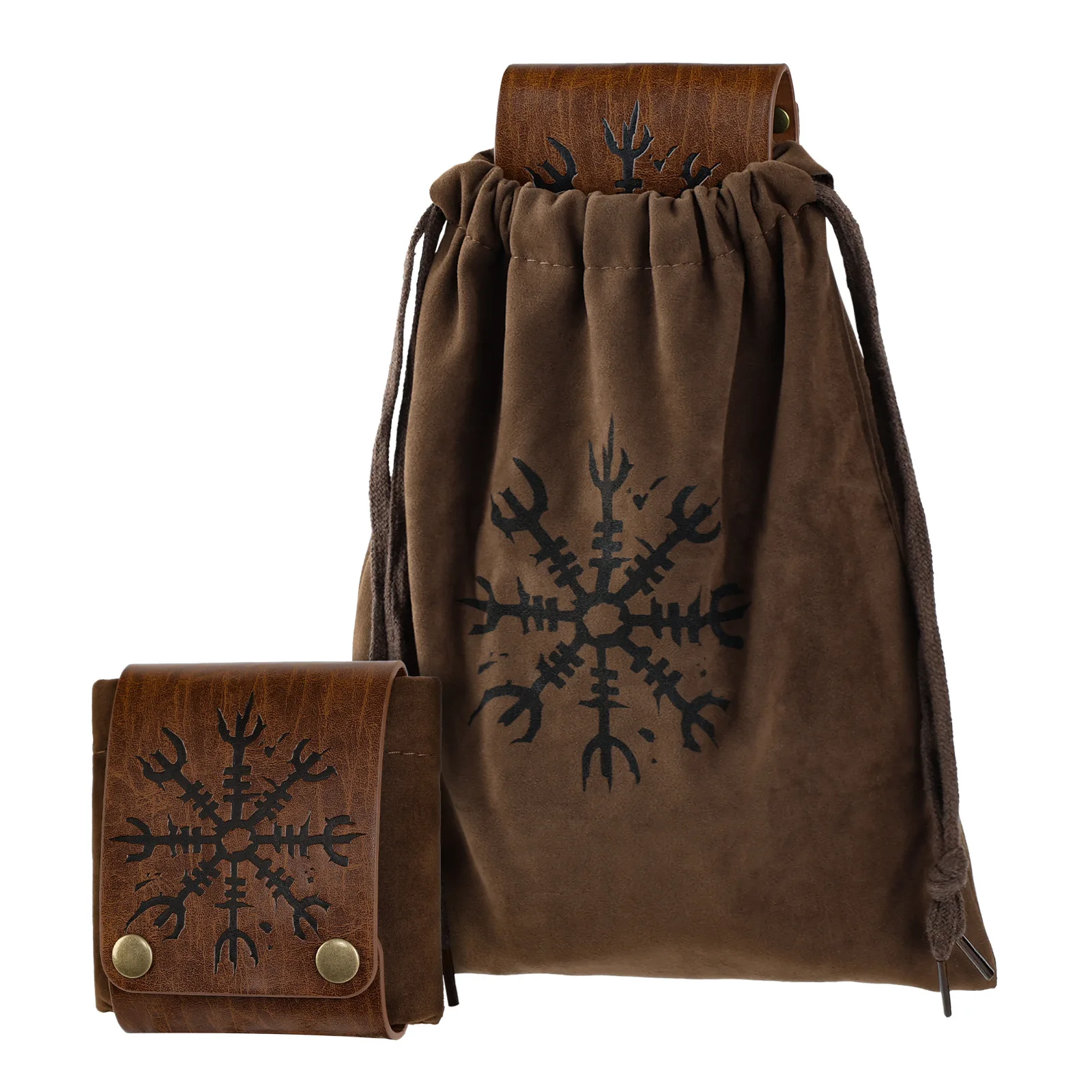 Medieval Alchemy Alchemists Waist Bag Coin Purse Retro Nordic Wallet Cosplay Props Outdoor Travel Camping Bag