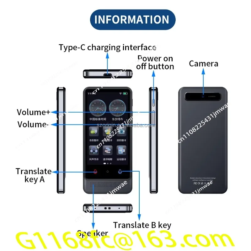 M12 ChatGPTAI Audio Translator 137 Online Language WIFI BT Translation Device 22 Offline Smart Language Translator