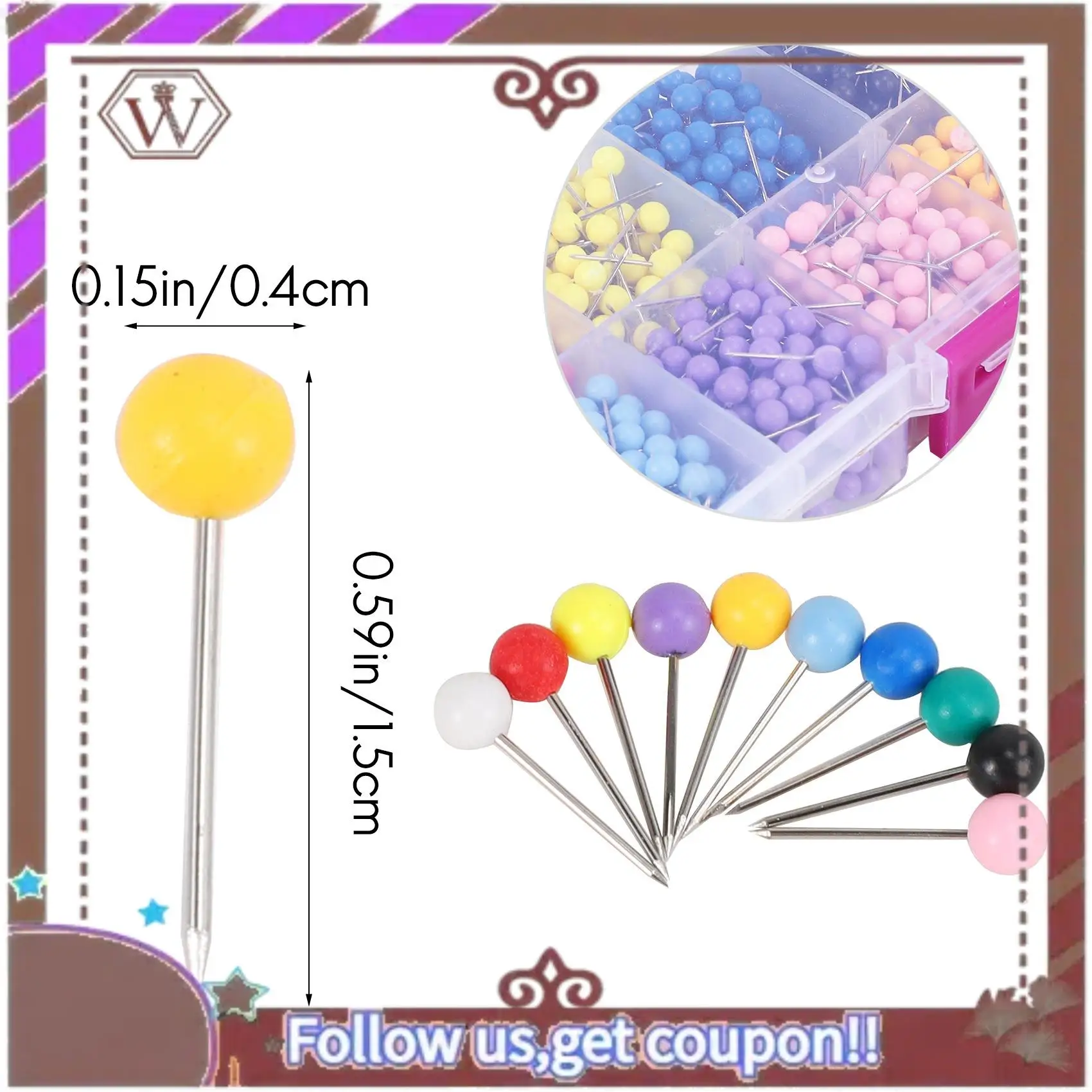 ABBG-1000 قطعة من دبابيس الضغط على الخريطة برأس بلاستيكي مع فلين نقطة فولاذية، لوحة أمان ملونة مستلزمات مكتبية ومدرسية