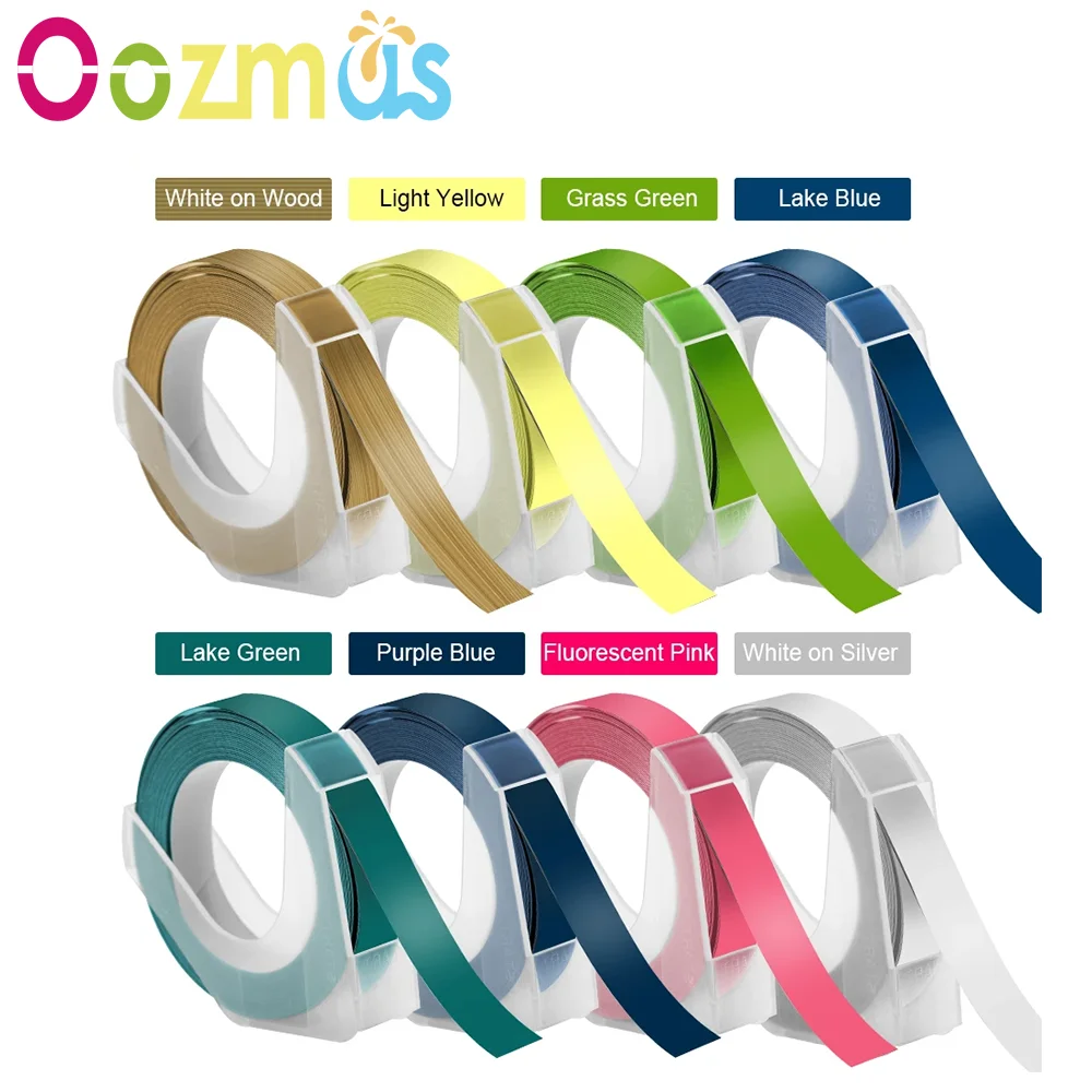 

Oozmas, 3 упаковки для Dymo, 3D пластмассовая лампа, 9 мм, совместимая с детской лентой, маркировочная машина 1610 Motex E101 E202