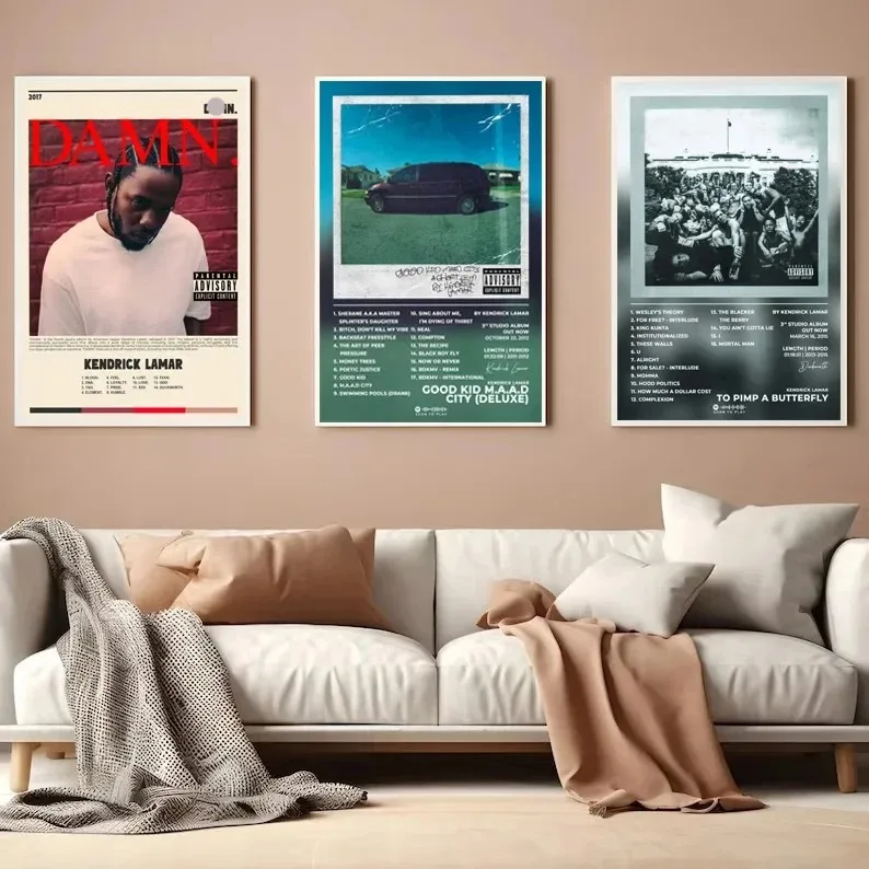 Rap Hip Hop Kendrick Lamar's Damn Album Music Album Cover Canvas Painting Wall Art Images Home Decor