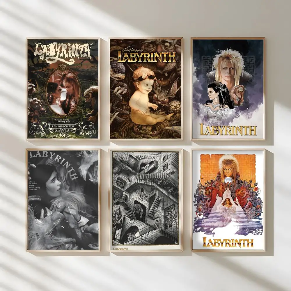Movie L-Labyrinth Painting Calligraphy Waterproof Canvas Art Wrinkle Free Wall Hanging For Home Living Room Bedroom Decor