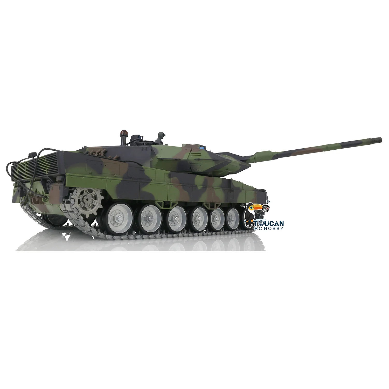 HENG LONG 1/16 TK7.0 Leopard2A6 RC Tank 3889 Metal Tracks Wheels Barrel Recoil BB Airsoft Smoke IR Battle TH17592-SMT4 view 4