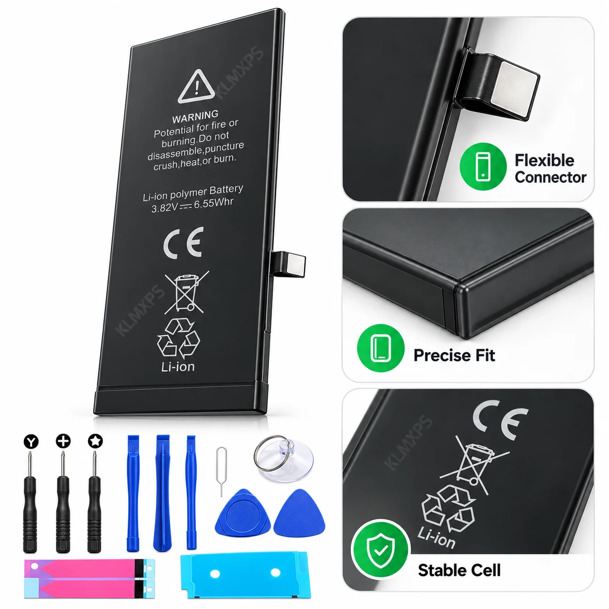 Replacement Battery For iPhone SE 2016 SE2 2020 SE3 2022 Li-ion Polymer Rechargeable Phone Battery Repair Kit With Tools Adhesiv