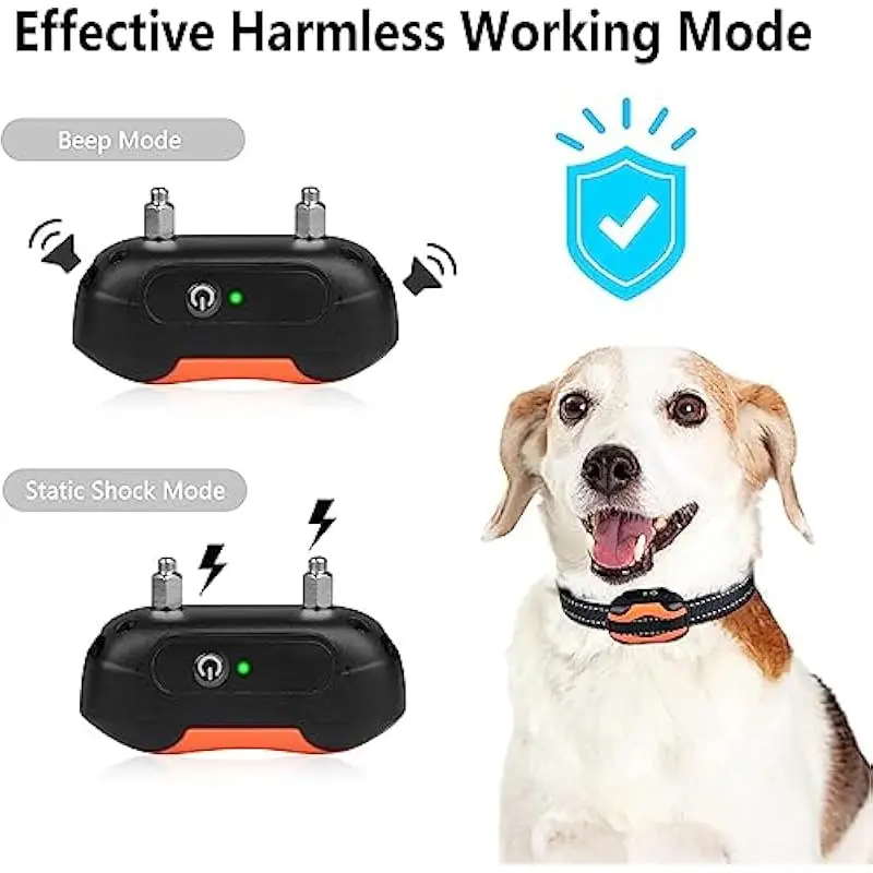 Electric underground boundary system for dogs with 2 adjustable reflective collars 656 ft wire covers up to 5 acres fully rechar