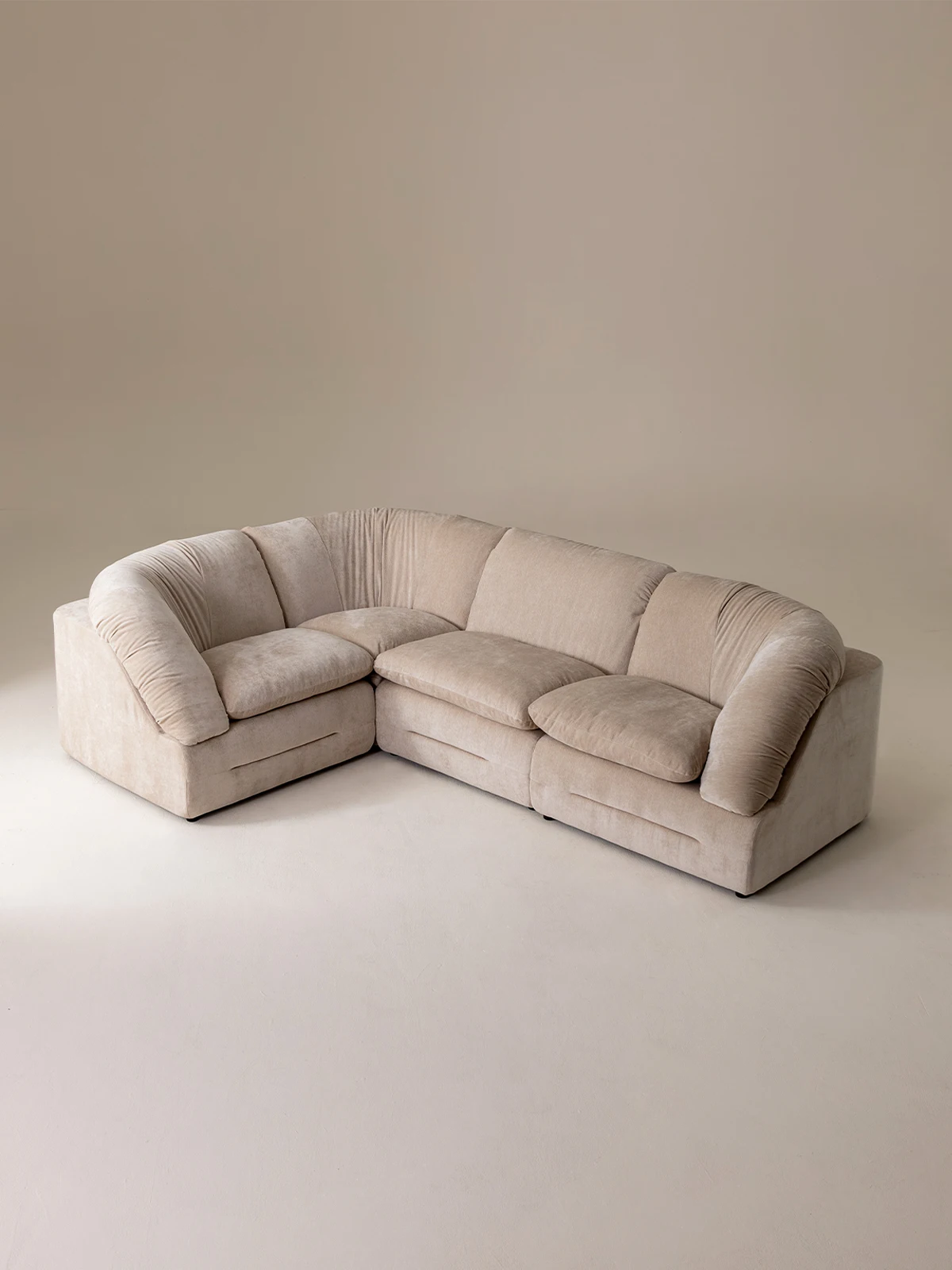 

Anti-cat scratch straight row module corner retro simple living room combination fabric sofa