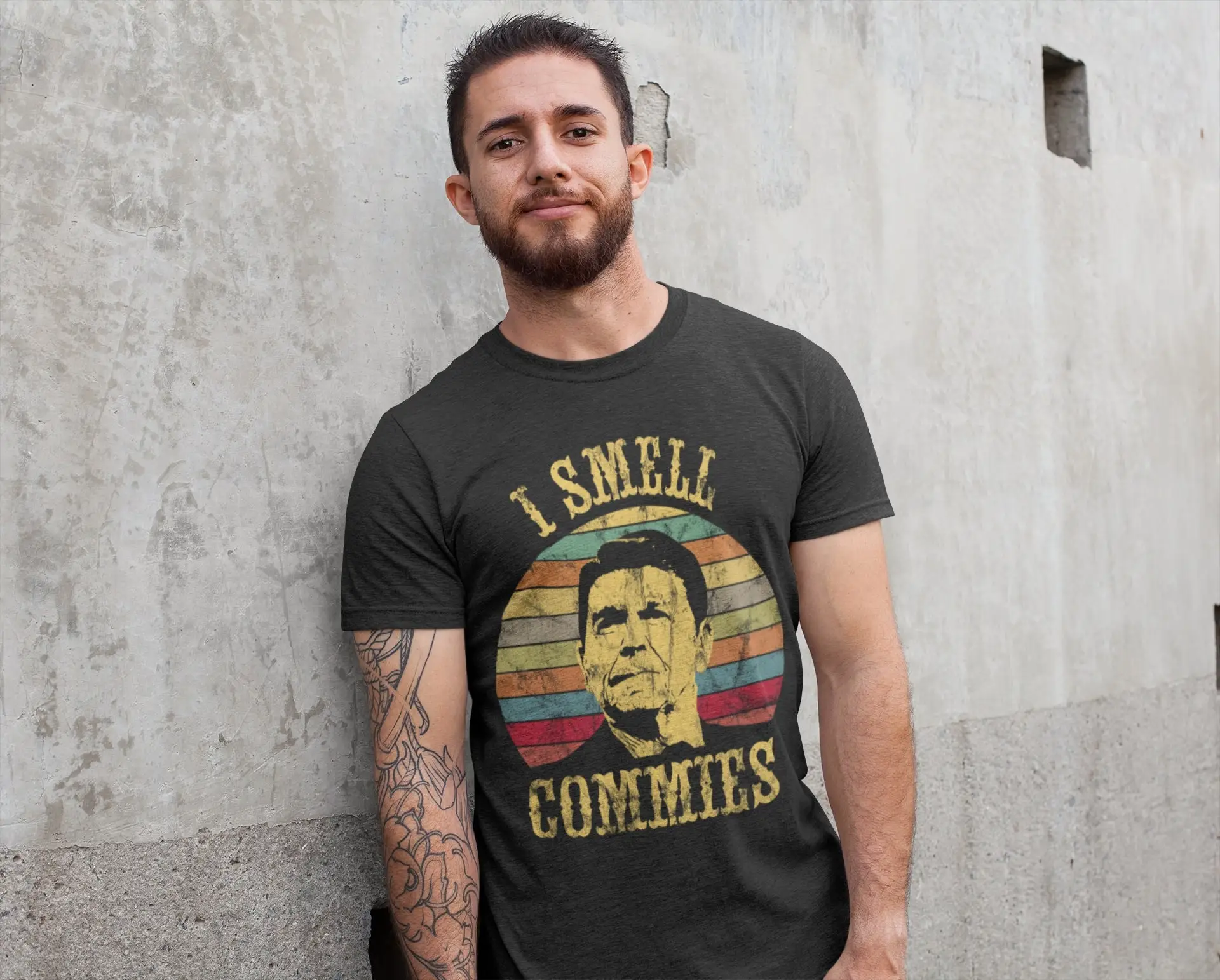 Ronald Reagan Quotes T Shirt I Smell Commies Political Humor Funny S Republican Party