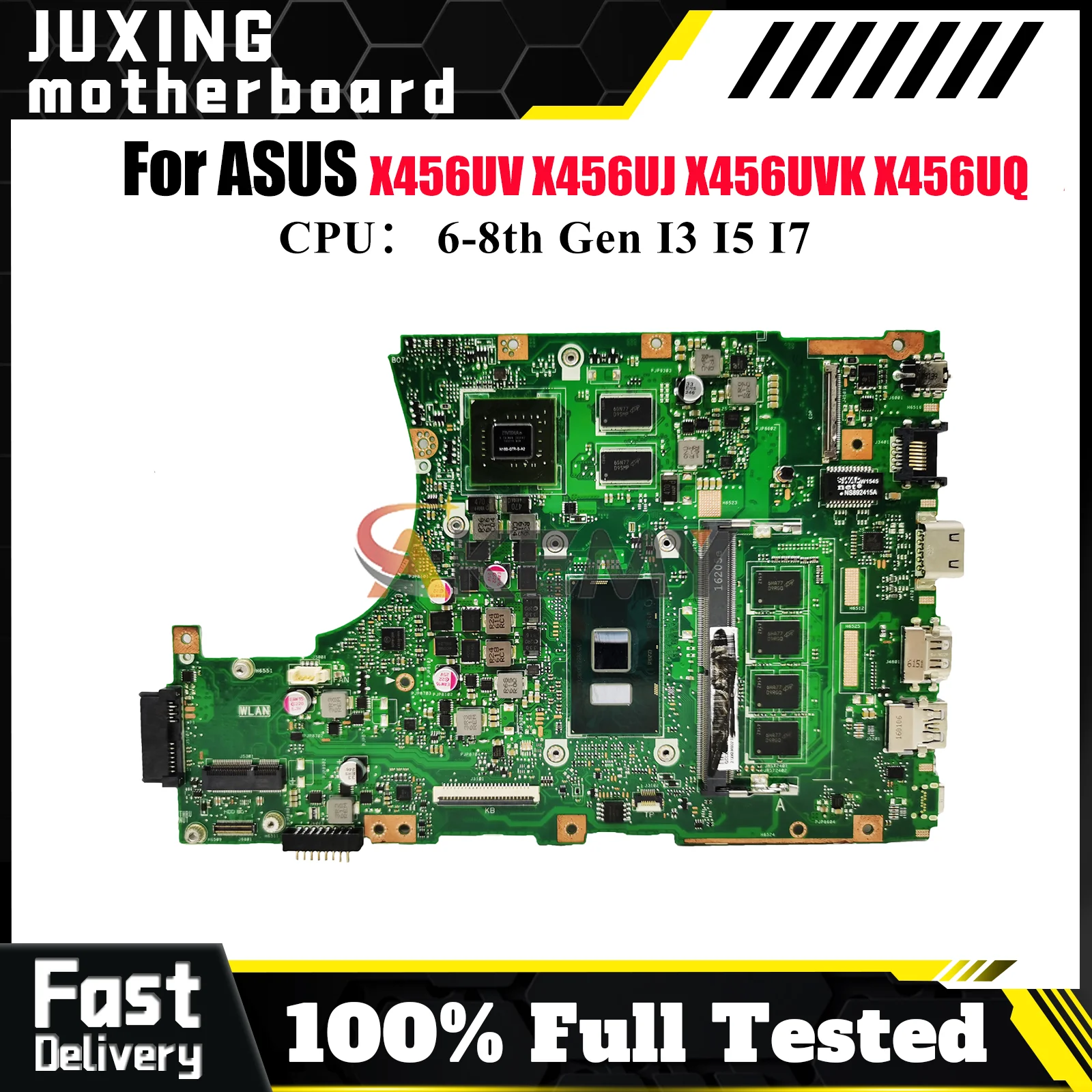 

X456UV Материнская плата для ноутбука ASUS X456UQ X456UQK X456UVK R457U X456UF F456U X456U X456UAK X456UB X456UJ Материнская плата I3 I5 I7 CPU