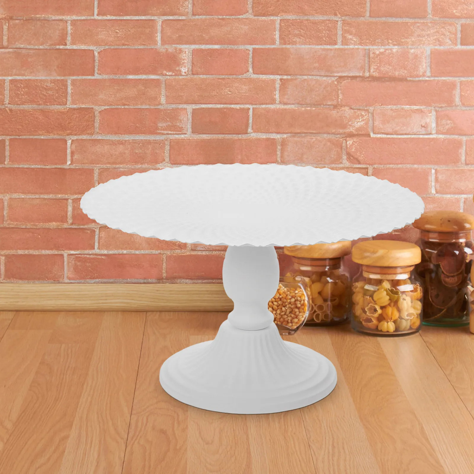 High Base Iron Cake Stand Decorative Metal Tray Fruit Dessert Display Plate for Home Party Metal Cake Stand Dessert Display Tray - view 5