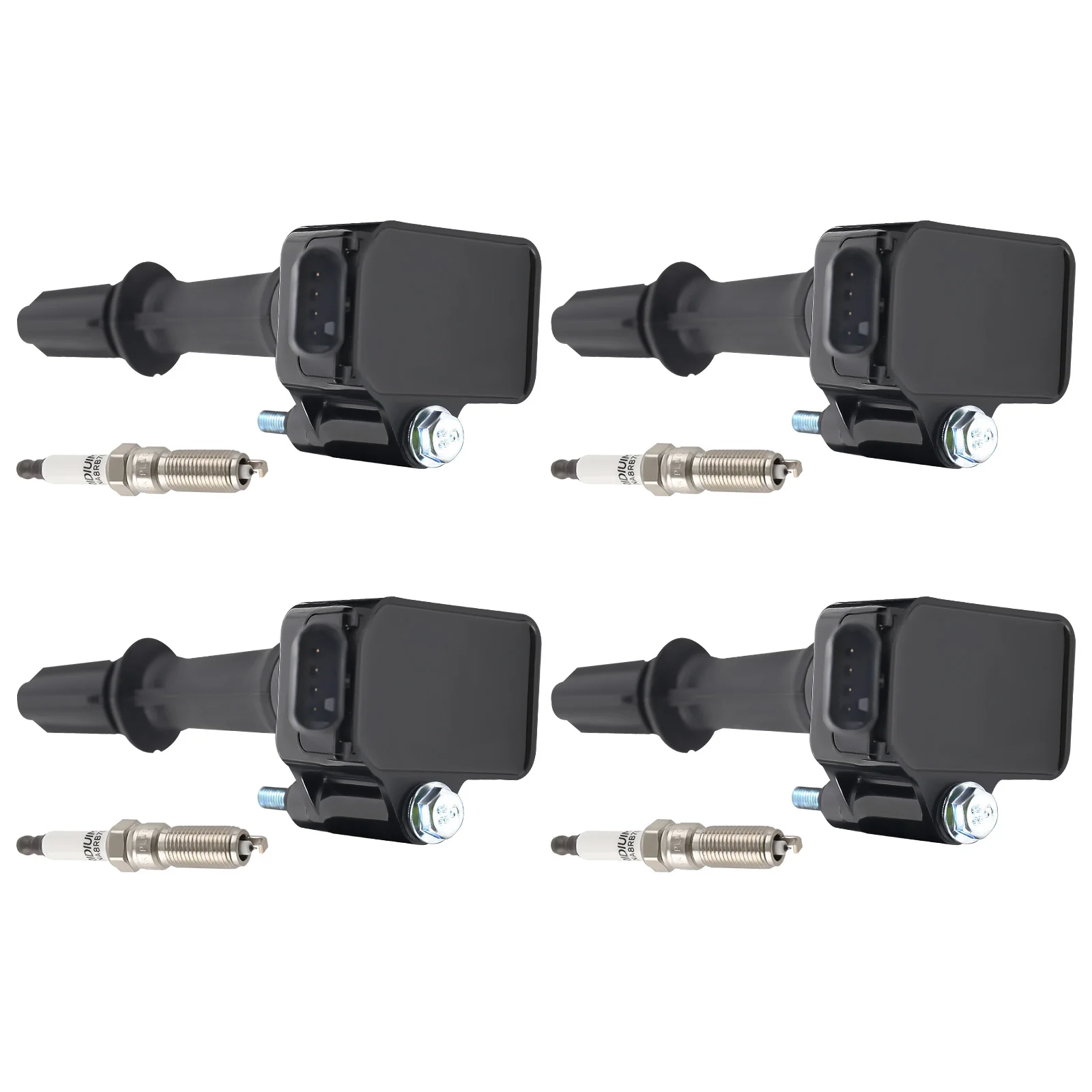 4X Ignition Coil & 4X Spark Plugs For GMC Chevrolet Malibu 1.5L L4 16-20 UF802