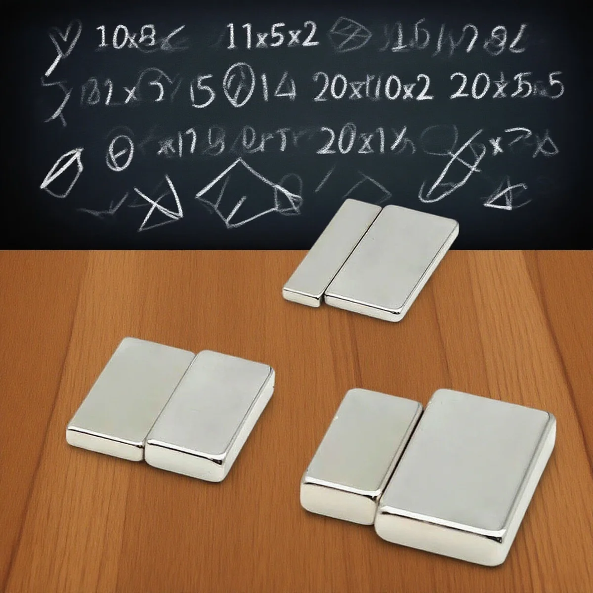 

10x5x1-20x10x5mm Compact Office Magnets for Refrigerator, Desktop - Non-marking Fixing for Crafters, Organizing