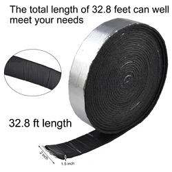 1x Pipe Wrap Insulation 32.8Ft Outdoor Pipe Foam Tape Pipeline Insulation Tape Aluminum Foil Fire Resistant Pipeline Tape