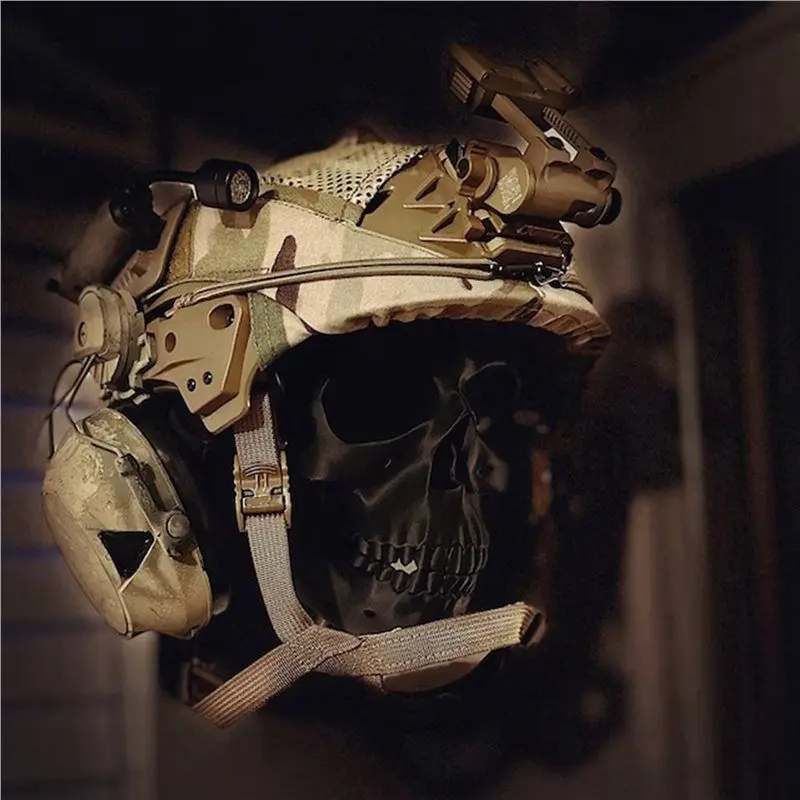 ABMI-2X 3D Skull Helmet Display Package Helmet Rack Motorcycle Helmet Cranium Rack Motorcyclist Helmet Organizer,