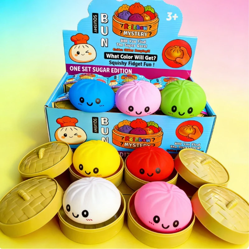 Simulation Flash Dumpling Pressure Ball Slow Rebound Soft Pinch Decompression Baozi Modeling Stress Relief Toy Birthday Gifts