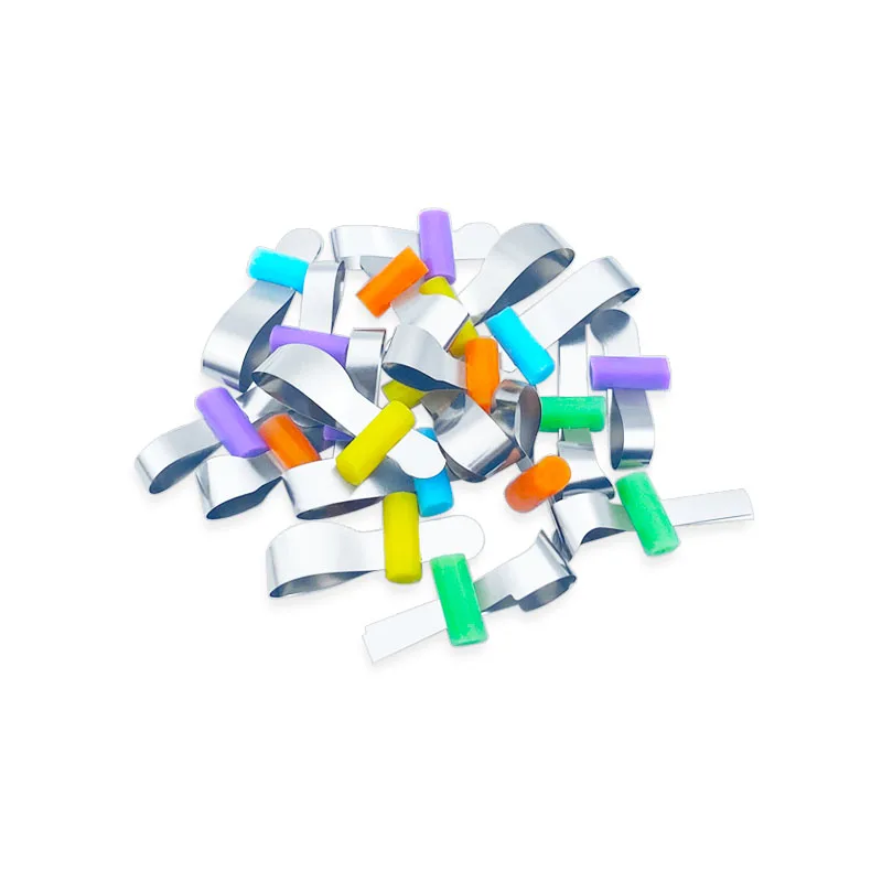 50/20pcs Dental Orthodontic Forming Sheet Sectional Contoured Metal Matrices with Positioning for Dentist Adult/Children