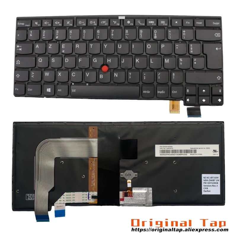 FR French Backlit Keyboard for Lenovo Thinkpad T460s 01YR099 01YT153 00PA545 00PA463