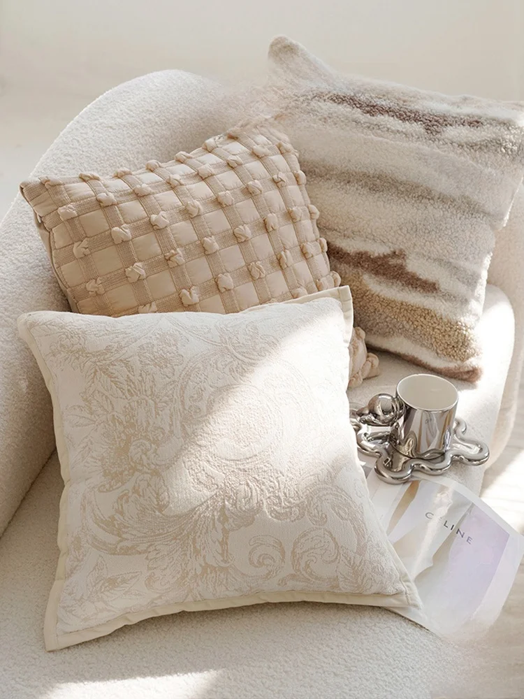 

Новая декоративная подушка в китайском стиле для дивана, подушка для поясницы, подушка для спины, квадратный чехол из холста для подушки-подголовника кровати в гостиную