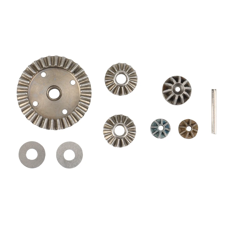 2 Set For HBX 16889 16889A 16890 16890A RC Car Parts Accessories, Metal Spur Gear & Metal Differential Driving Gears