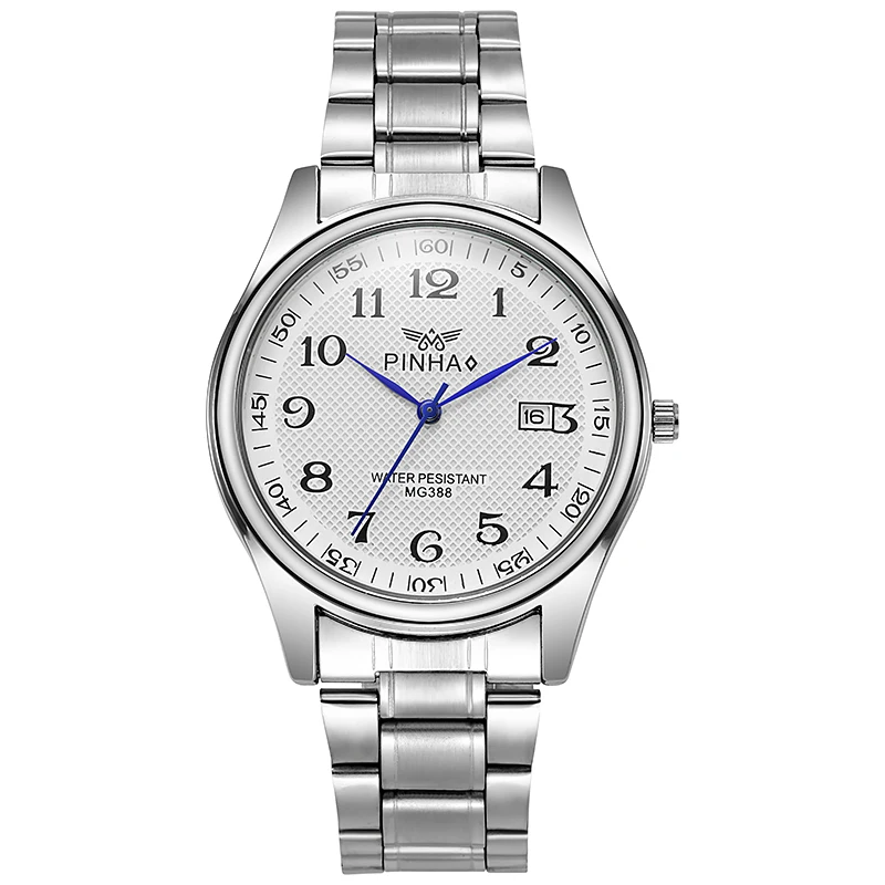 高級デザイナー腕時計,クォーツ,ステンレススチール,耐水性,カレンダー付き,男性用