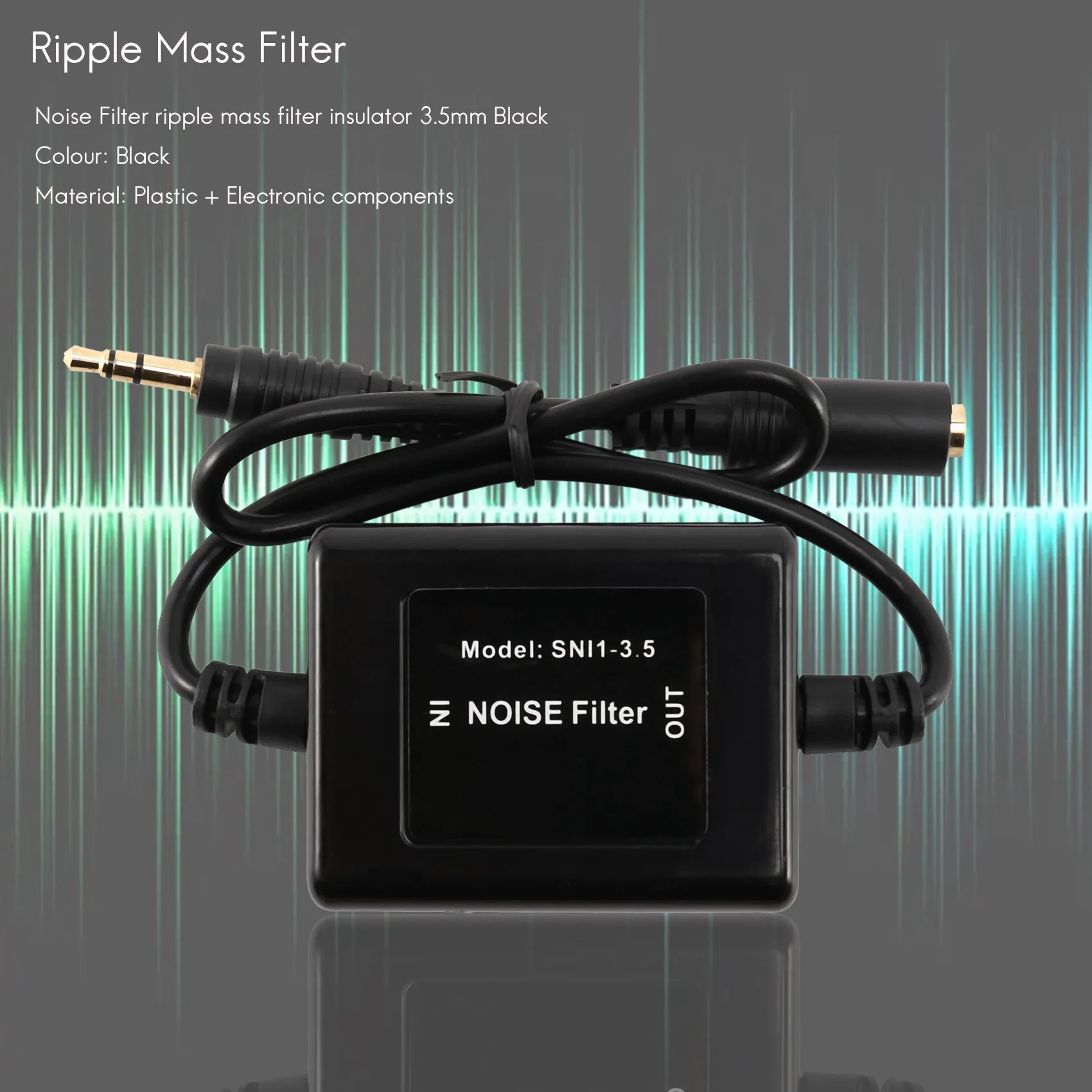 【~ New Y24A】SNI-1/3.5 Noise Filter ripple mass filter insulator 3.5mm Black
