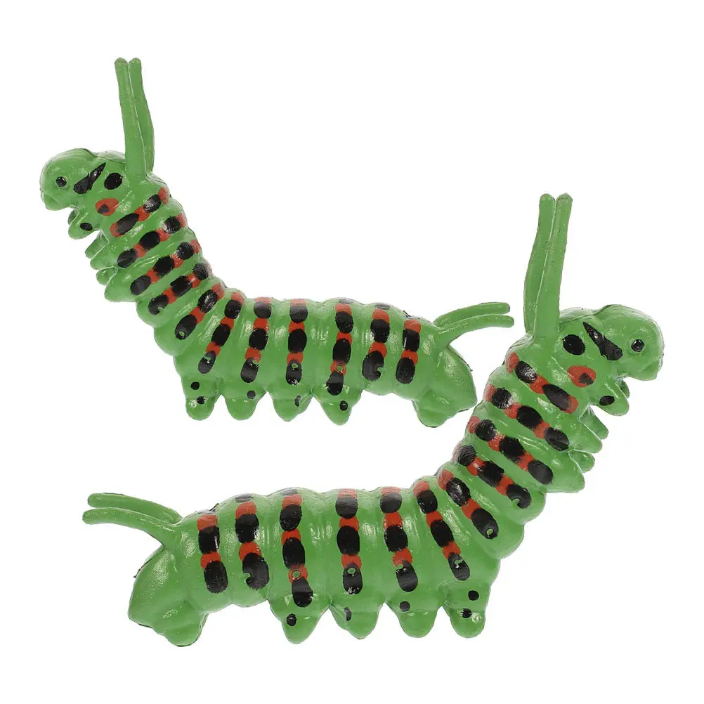 

2Pcs Realistic Caterpillar Simulation Plastic Decoration Garden Desktop Halloween Prank Prop Lifelike Caterpillar Recognition