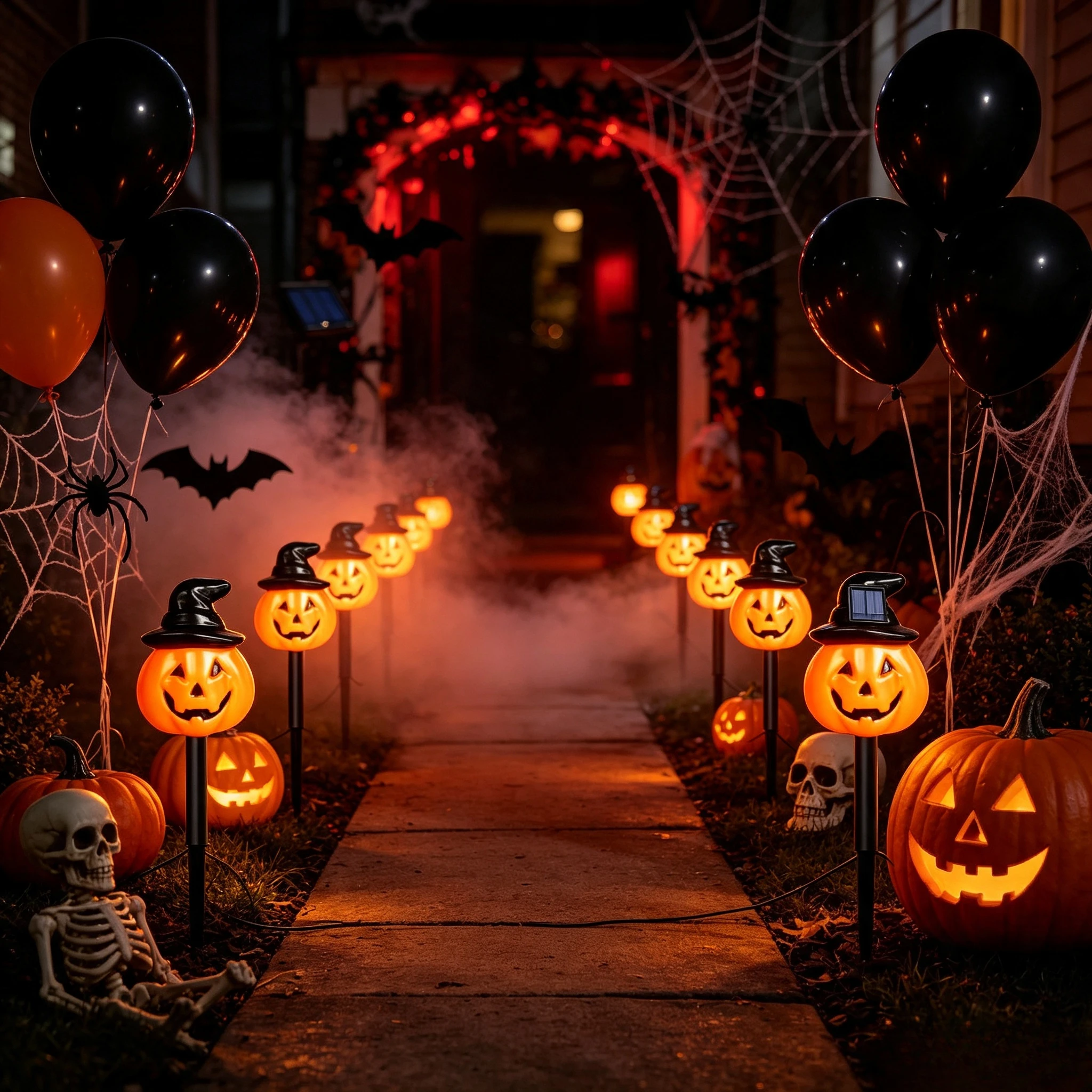 Solar Halloween LED Garden Light Outdoor Lawn Decoration Lamp Pumpkin LED Lights Light Up Lantern Pumpkins