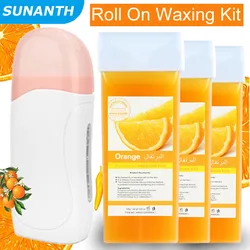 Elektrische Wax Heater Epilator Set Wax Roller Base Roll On Waxen Hervulbare Ontharing Machine Ontharingscrème Heater Set