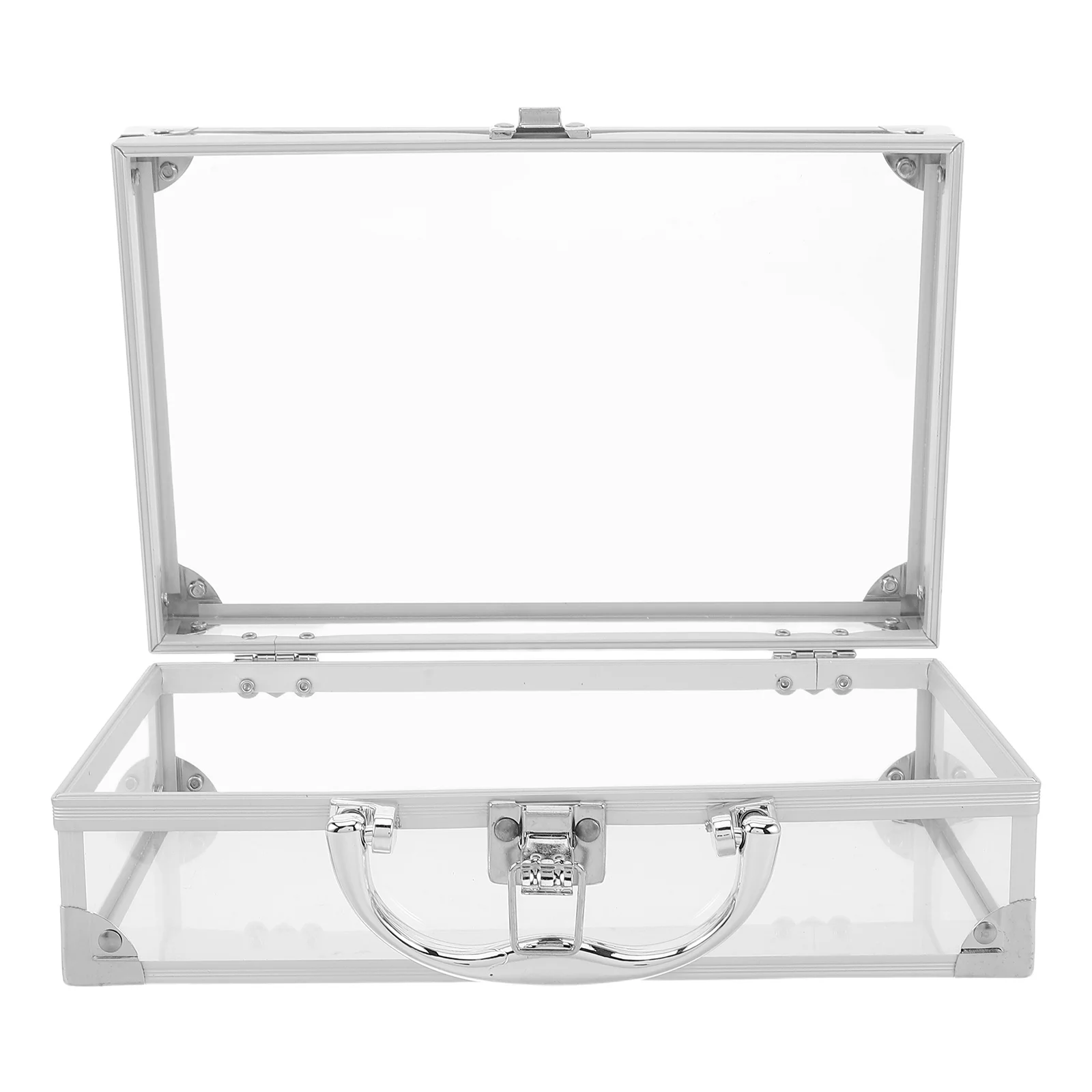 Transparent Book Case With Handle Clear Storage For Textbooks Documents Comics Waterproof Dustproof Moisture Resistant
