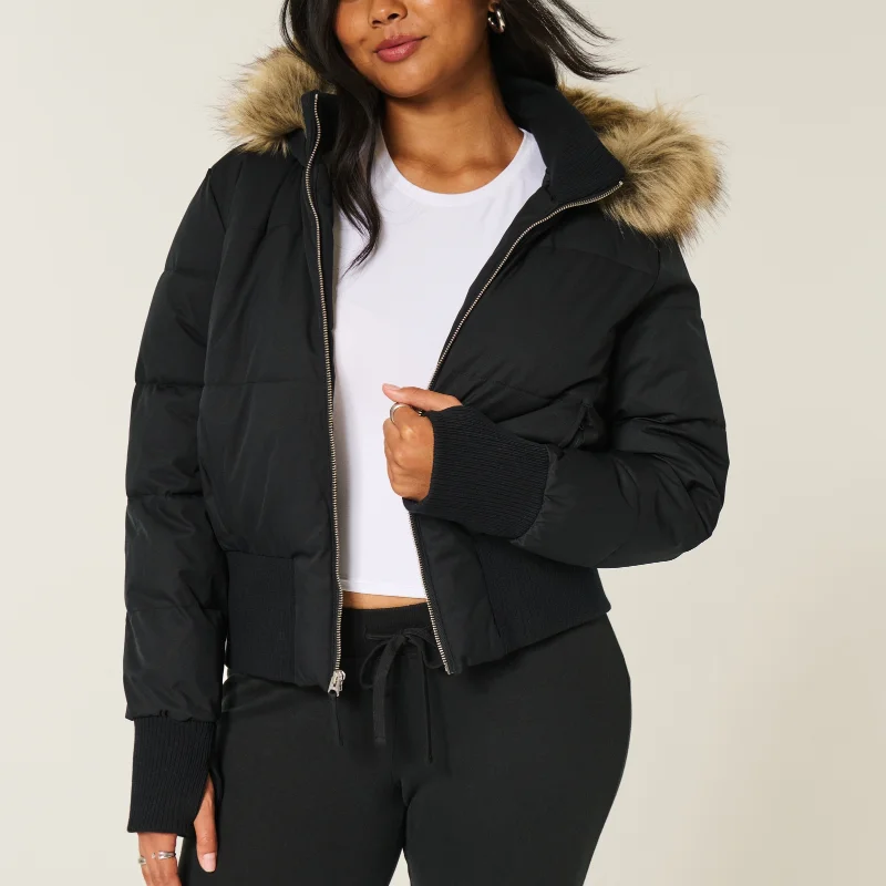 Frauen Einfarbig Pelz Kragen Mit Kapuze Baumwolle gefütterte Jacke Mit Zipper Slim Fit Warme Dicken Mantel 2025, Winter Neue weibliche Oberbekleidung – Detail 10