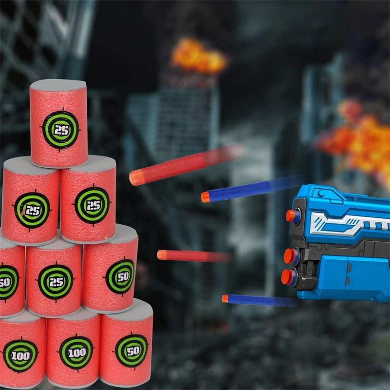 A1  6-30pcs Soft Bullet Target, EVA Bullet Dart Target Compatible With Nerf Blasters Guns(2.36×1.57 Inch) view 6