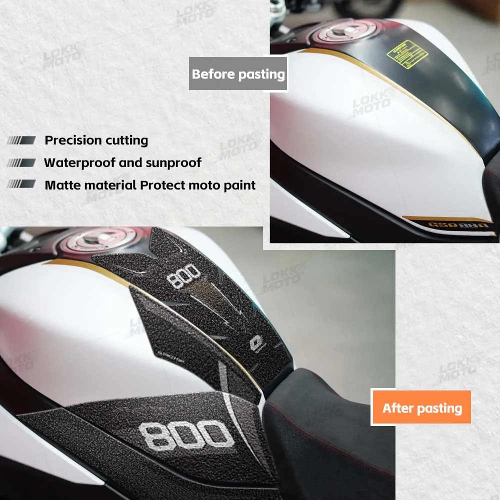 For QJmoto SRK800 SRK800RR srk 800 800rr 2024 2025 Motorcycle Frosted Fuel Tank Pad Protector Sticker Side Knee Grip Decal 