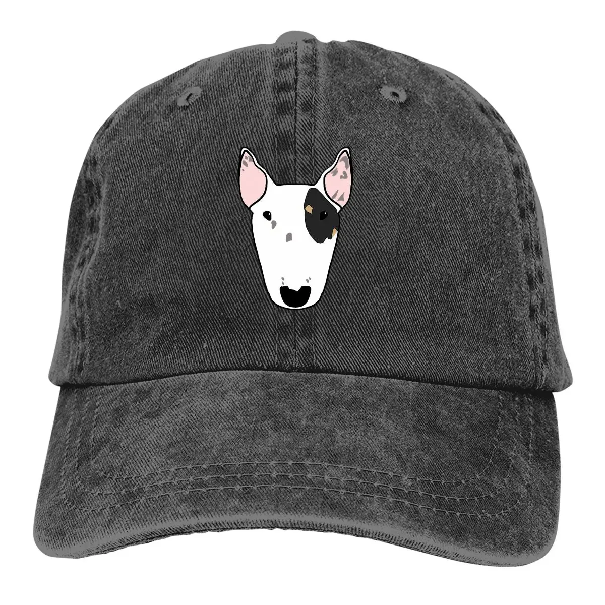 Summer Hip Hop  Twinkle The Bull Terrier Baseball Cap Adjustable personality Outdoor Running Hat Outdoor sunshade hat Unisex