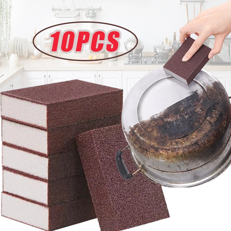 Magic Sponge Eraser Carborundum Removing Rust Cleaning Brush for Pot Stainless Steel Kitchenware Kitchen Cleaning Tools