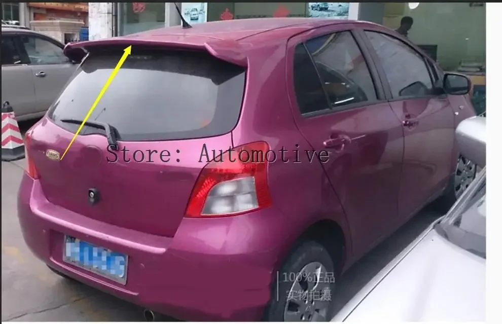 High Quality ABS lacquer that bake Rear Wing Spoiler, Trunk Boot Spoiler For Toyota Yaris L 2008 2009 2010 2011 2012 2013