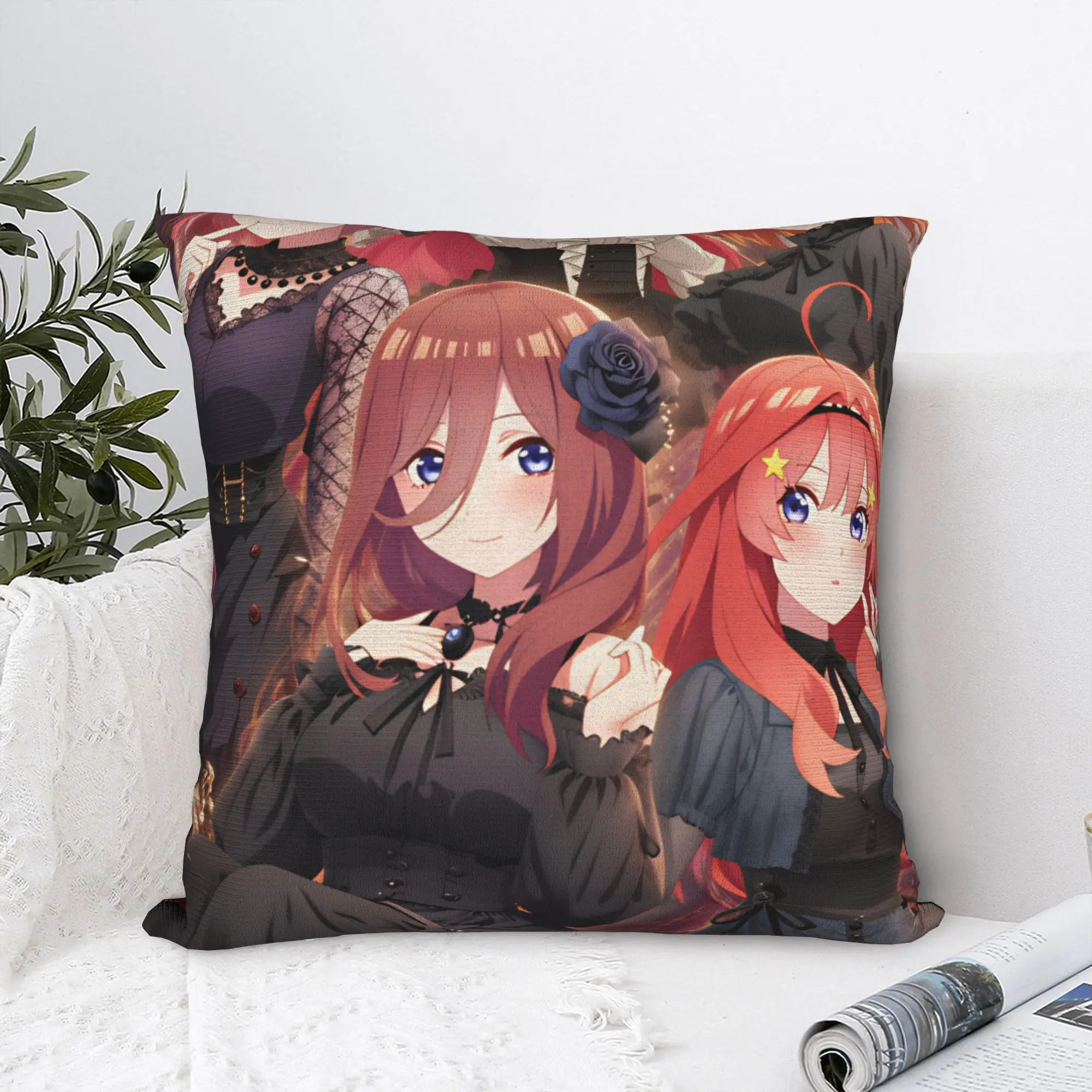 The Q-Quintessential Q-Quintuplets Pillow Case  Comfy Pillow Cover Funny Pillowcases For Sofa Home Decor
