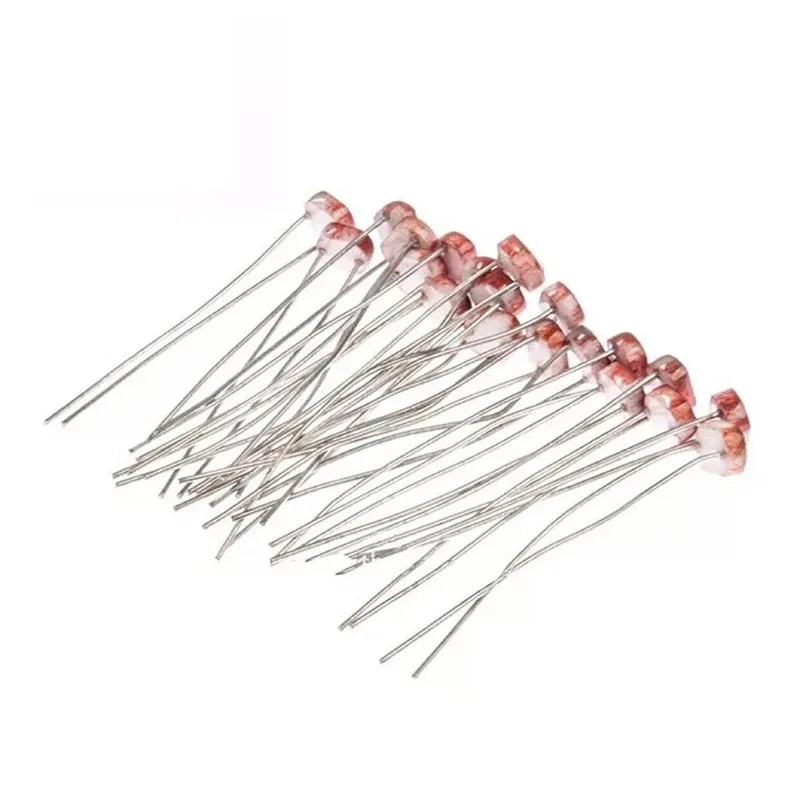 200pcs Photoresistor Kit GL5506 GL5516 GL5528 GL5537 GL5539 GL5549 LDR Photosensitive Resistor Assortment Set for Arduino