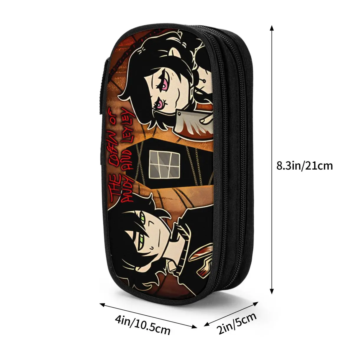 Cute Ashley And Andrew The Coffin Of Andy And Leyley Pencil Case Boy Girl Retro Pencil Bag Printed School Pencil Cases Supplies