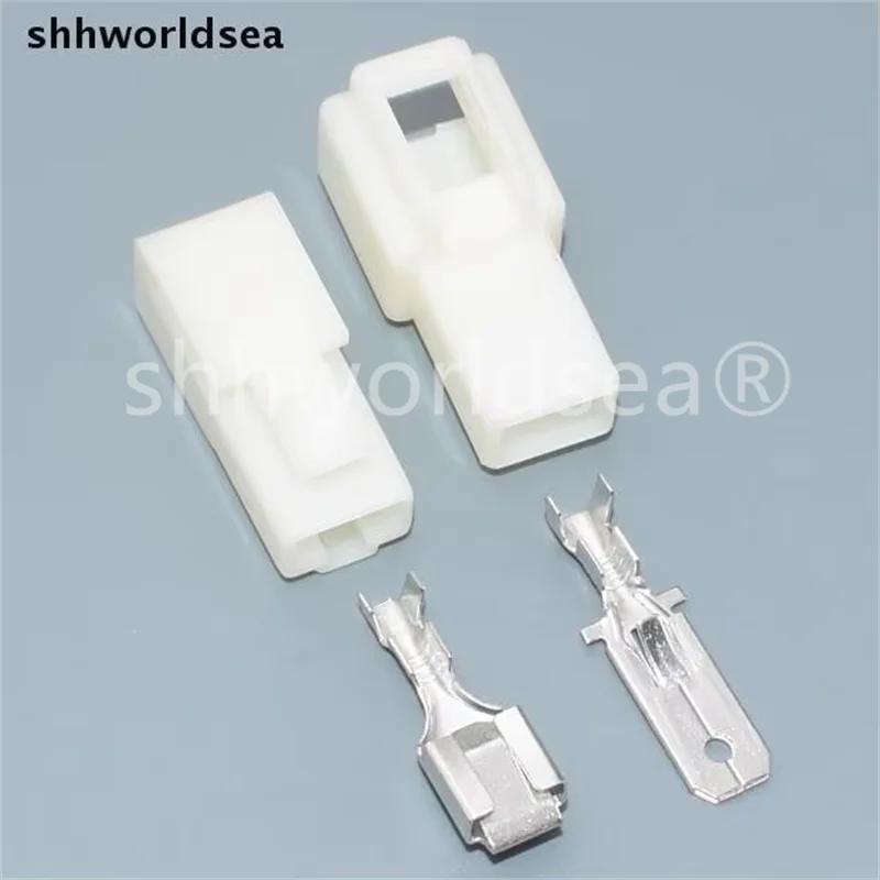 

Shhworldsea 10 компл. 1-контактный электрический разъем DJ7011 для аккумулятора и контактные разъемы для жгута проводов, автомобильная вилка 6,3 мм